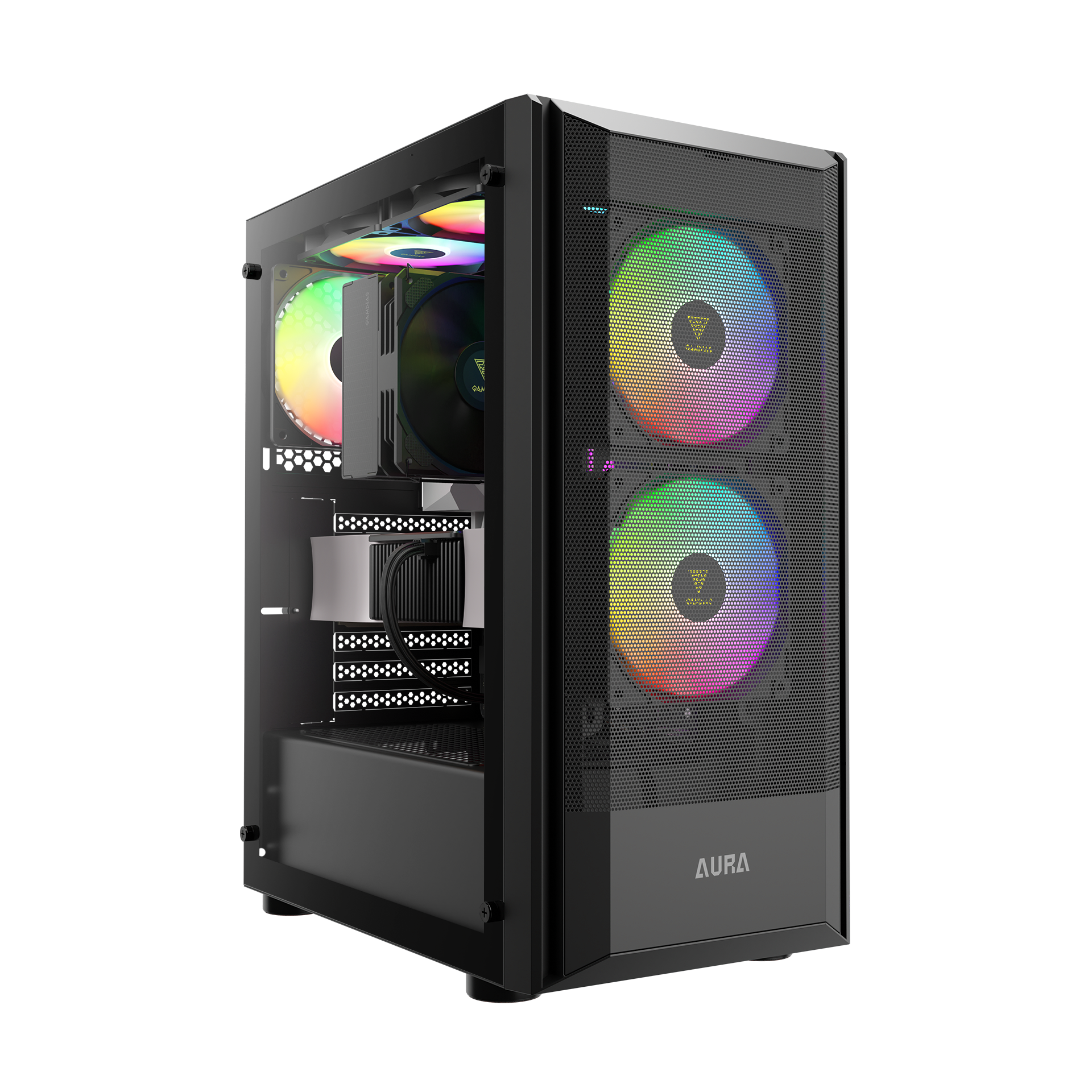 GAMDIAS AURA GC1 ゲーム PC ケース Amazon.co.jp: GAMDIAS AURA GC1 エリート WH 大風量 強化ガラス