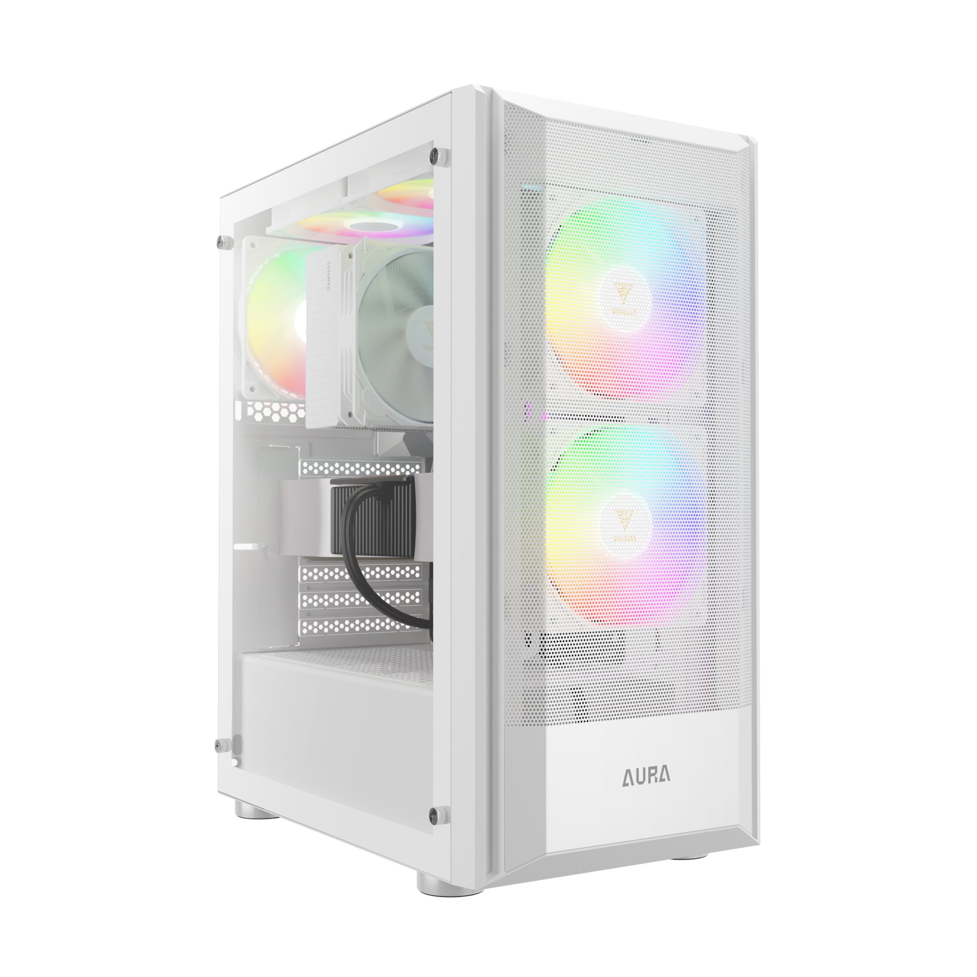 AURA GC6 WH Mid-Tower Case | GAMDIAS