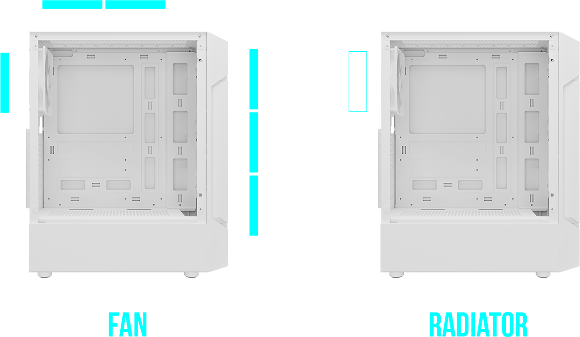 AURA GC7 WH Mid-Tower Case | GAMDIAS