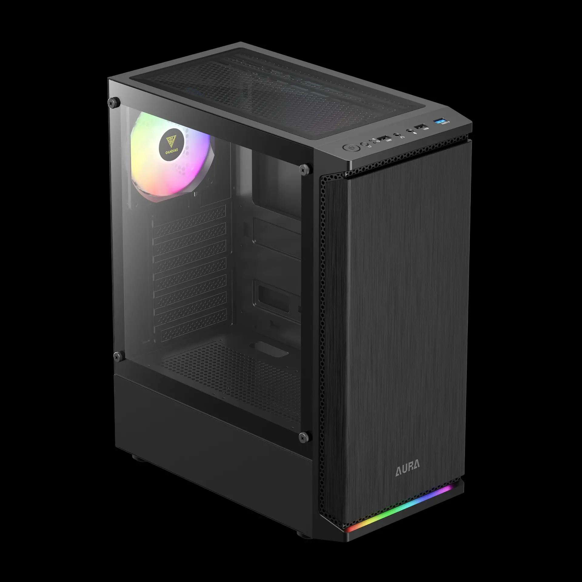 新品❤️GAMDIAS AURA GC8 ARGB❤️ミッドタワー PCケース ブラック AURA GC8 ARGB Mid-Tower Case | GAMDIAS
