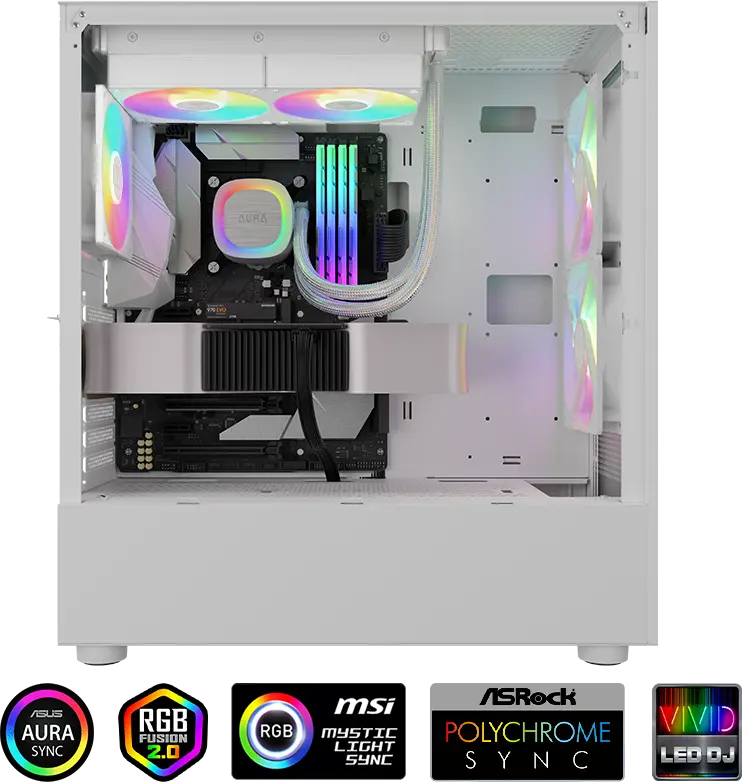 GAMDIAS AURA GL240 V2 WHITE 4 AURA GL240 V2 WH IMG KeyFeature5