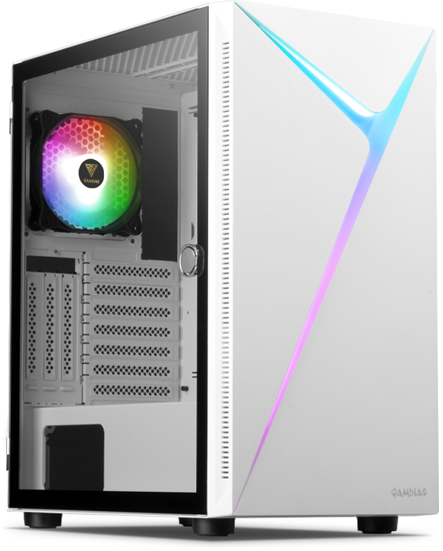ARGUS E4 ELITE WH Mid Tower Case | GAMDIAS