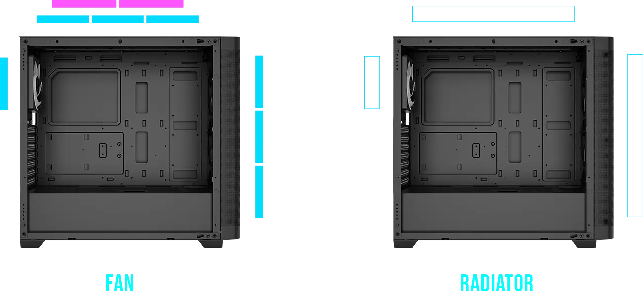 Gamdias Athena M3 ARGB Mid-Tower Black Gaming Case (with 4 X ARGB Fans) 3