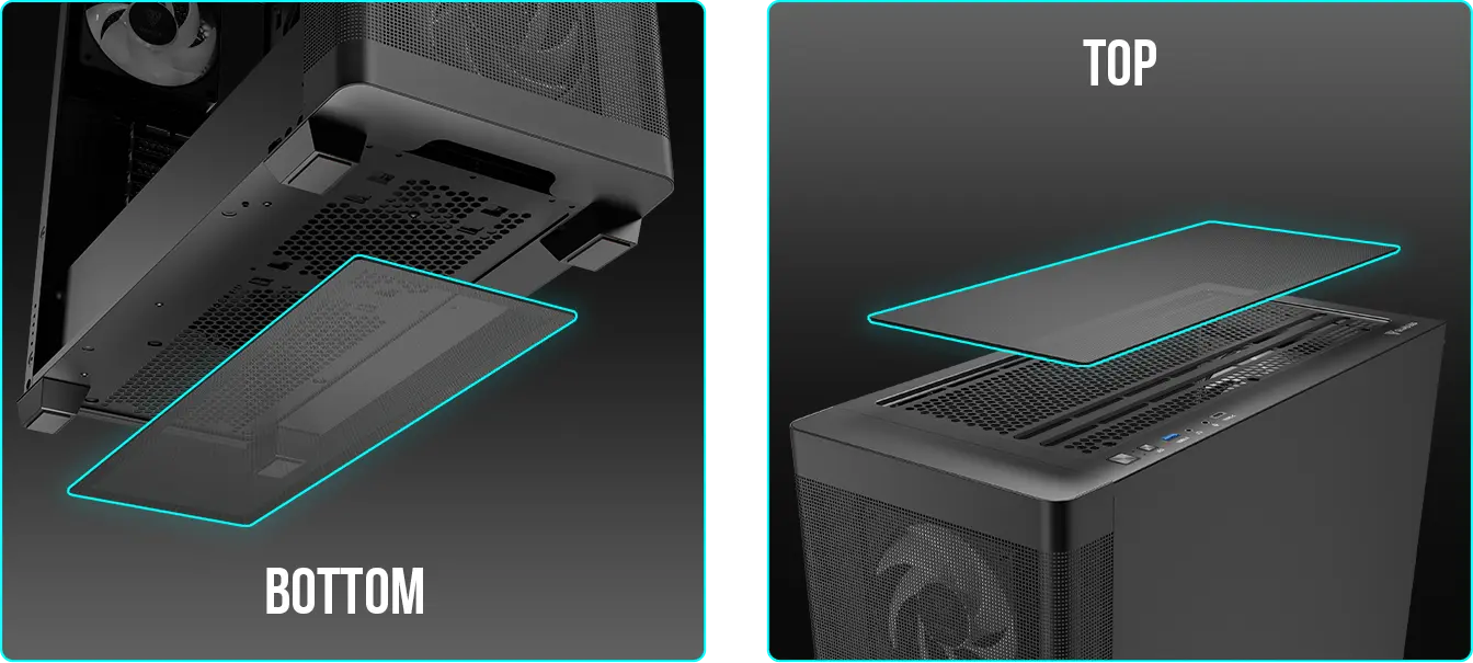 Gamdias Athena M3 ARGB Mid-Tower Black Gaming Case (with 4 X ARGB Fans) 6