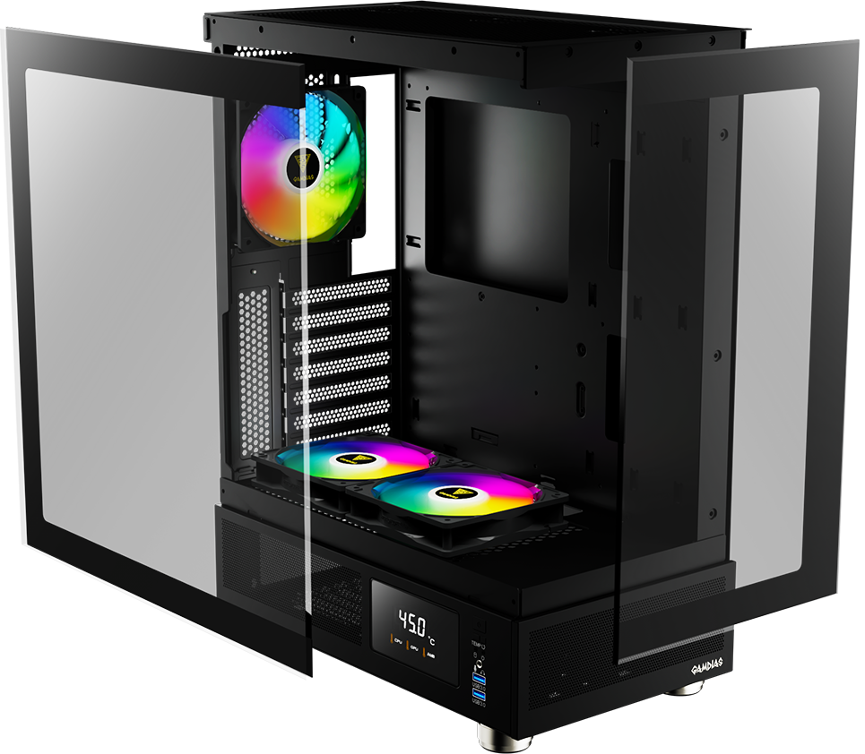 PCケース GAMDIAS ATLAS E1 ホワイト ミドルタワー ATLAS E1 WH Mid-Tower Case | GAMDIAS