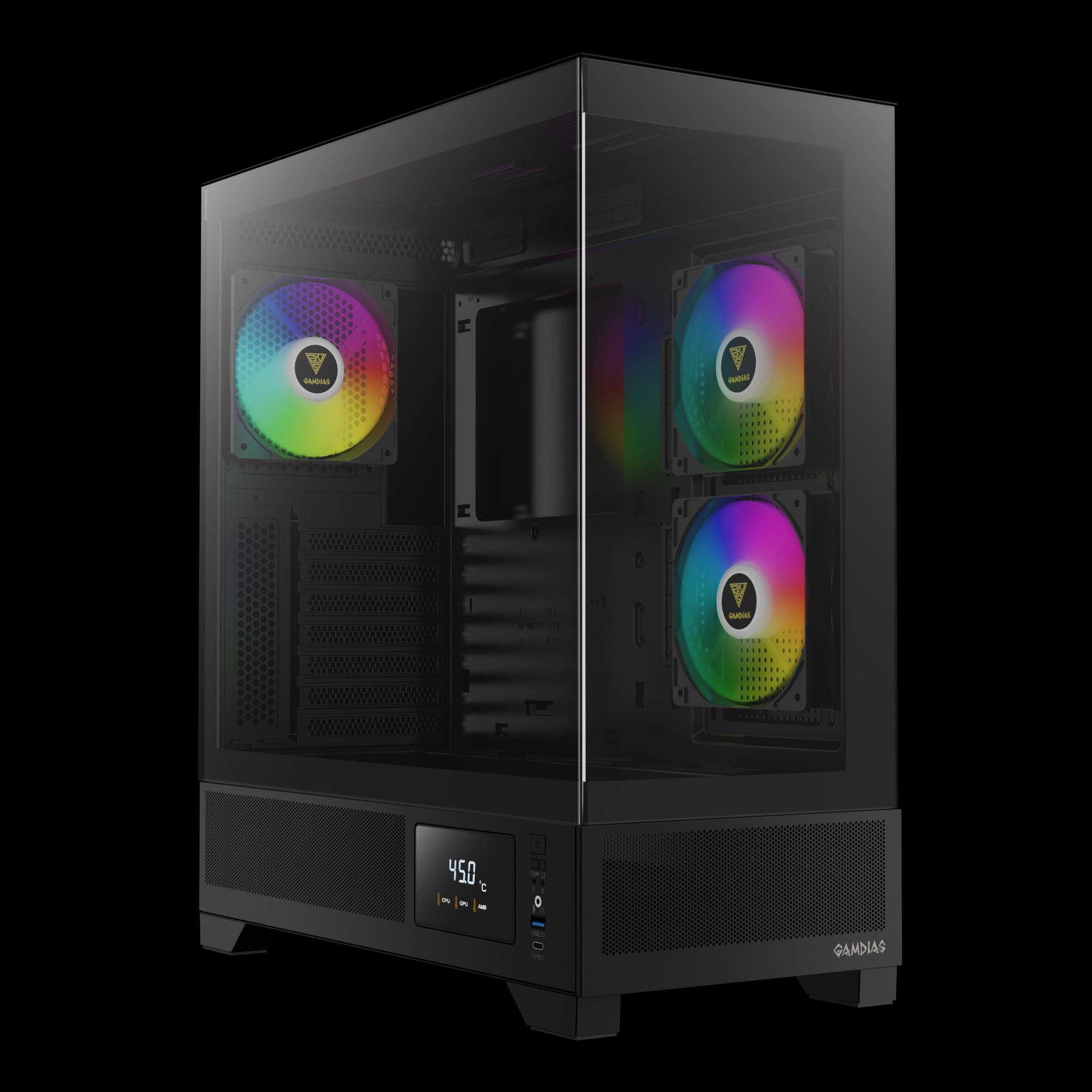 GAMDIAS ATLAS M1 ミドルタワーPCケース Amazon.co.jp: GAMDIAS ミドルタワー ゲーミングPCケース