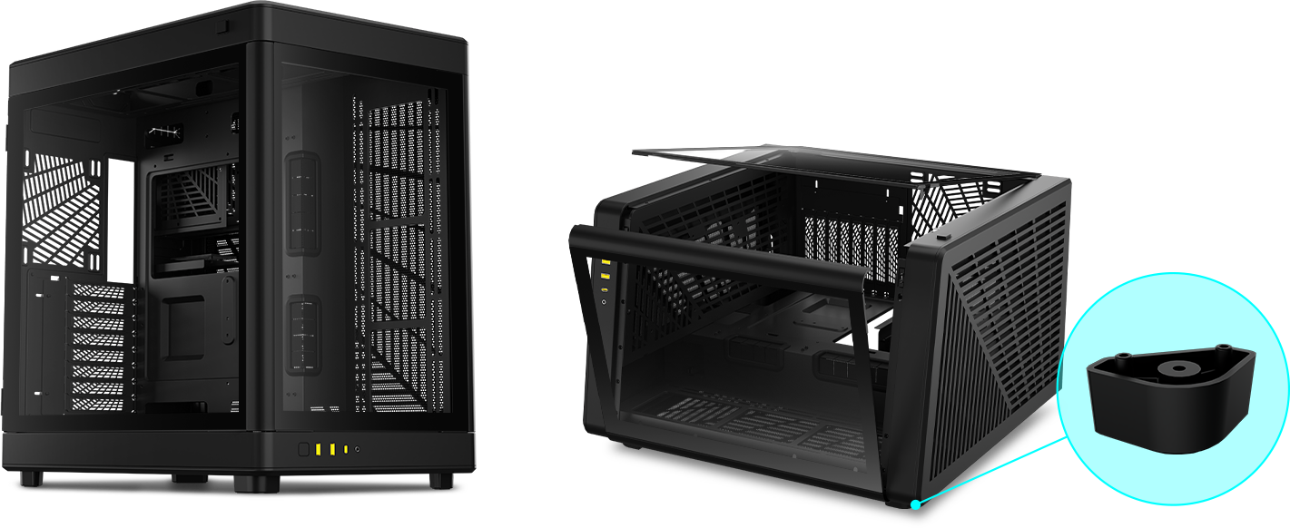 Gamdias Neso P1 B (E-ATX) Full Tower Cabinet (Black) - Green Apple Compunet
