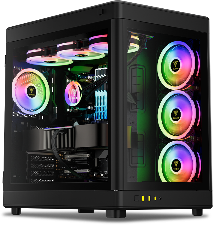 Gamdias Neso P1 B (E-ATX) Full Tower Cabinet (Black) - Green Apple Compunet