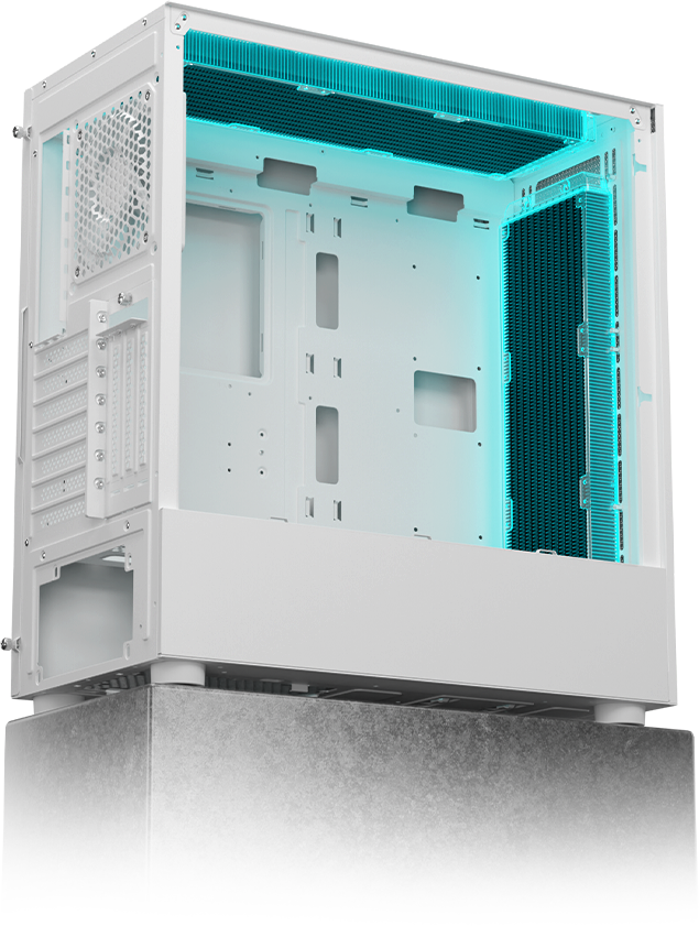 Gamdias Talos E3 Mesh Elite ARGB (E-ATX) Mid Tower Cabinet (White) - Green Apple Compunet