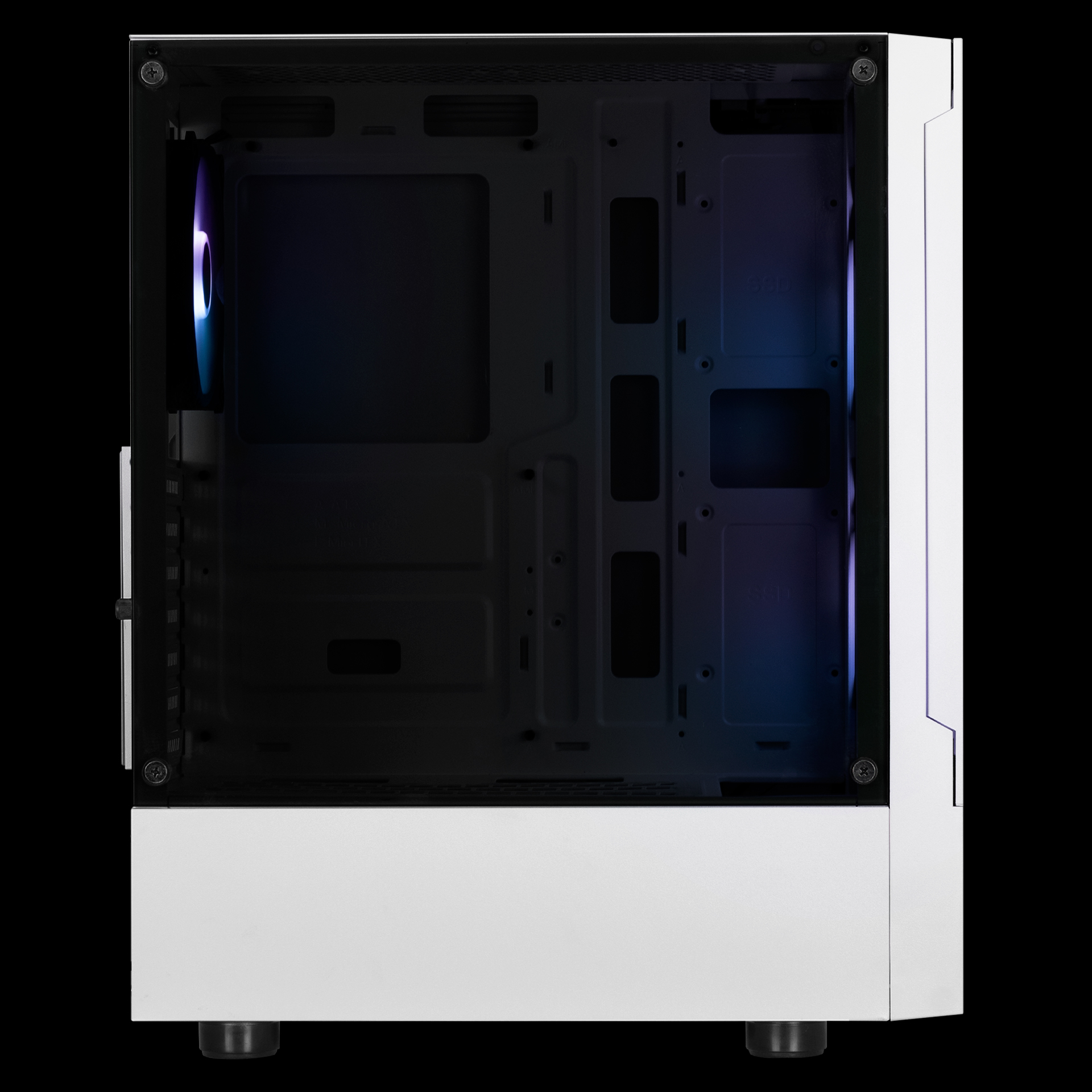  GAMDIAS White RGB Gaming ATX Mid Tower Computer PC