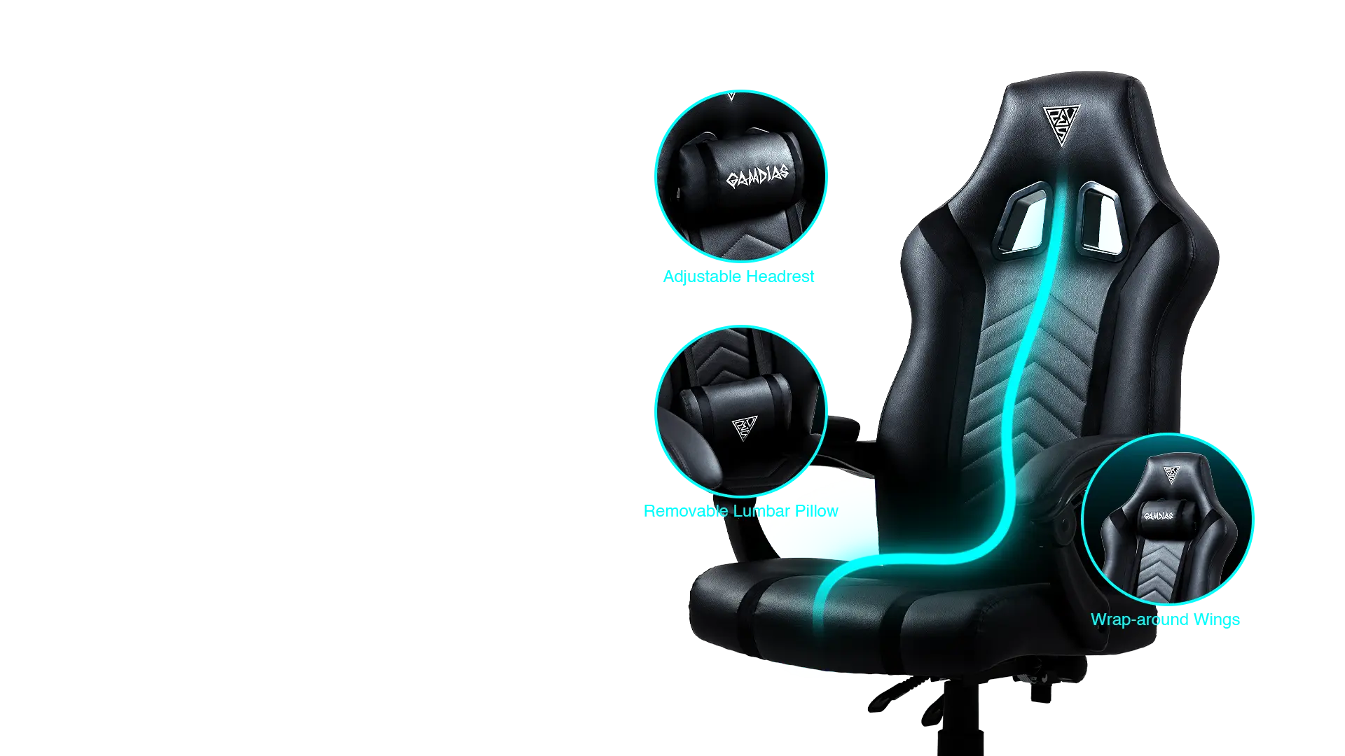 128293 チェア ZELUS E5 Gaming Chair | GAMDIAS