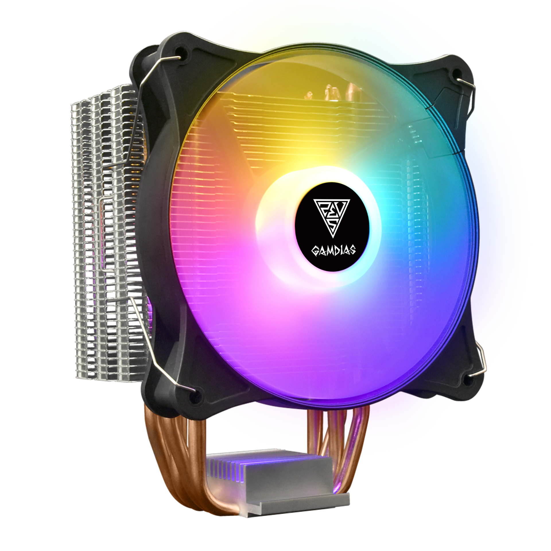 GAMDIAS Boreas E1-410 Ventirad RGB, Ventilateurs de Processeur, Contact  Tactile Direct, 4 tuyaux de Chaleur en cuivre, Double ARGB, éclairage ARGB