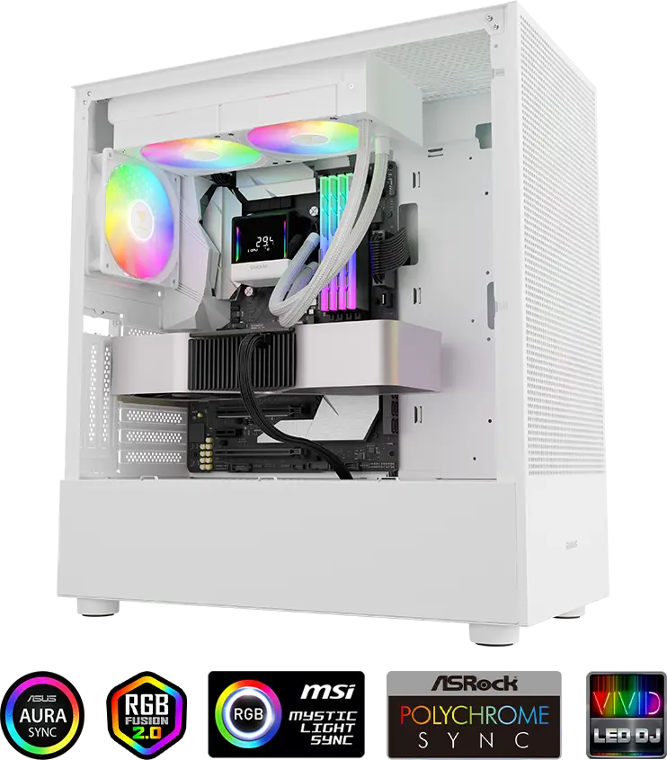 CHIONE E4-240 WH AIO Liquid Cooler | GAMDIAS