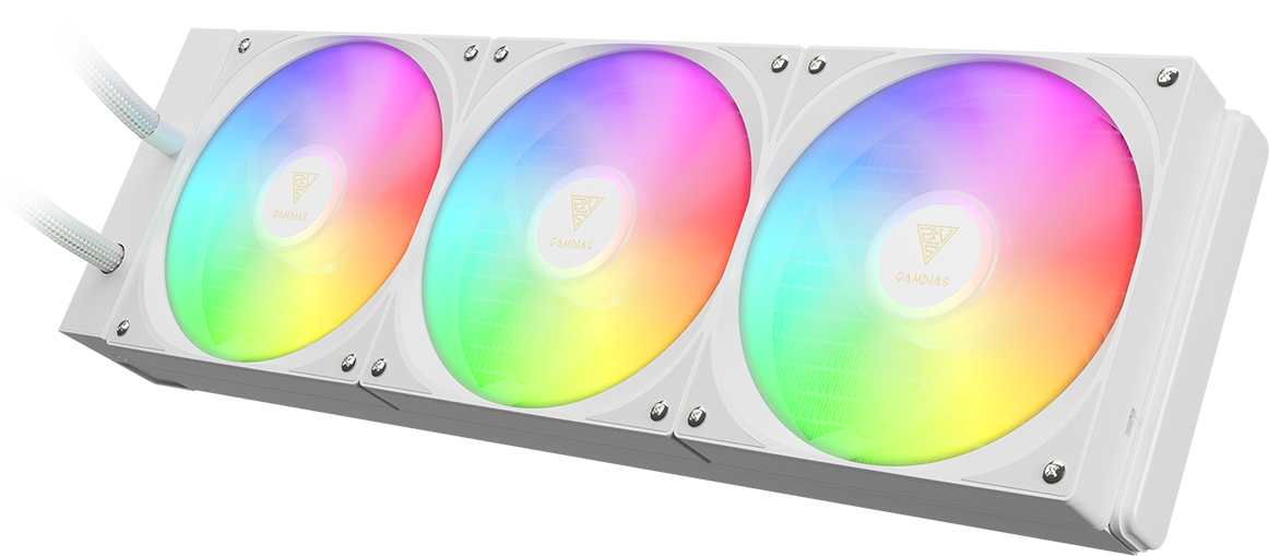 CHIONE E4-420 WH AIO Liquid Cooler | GAMDIAS