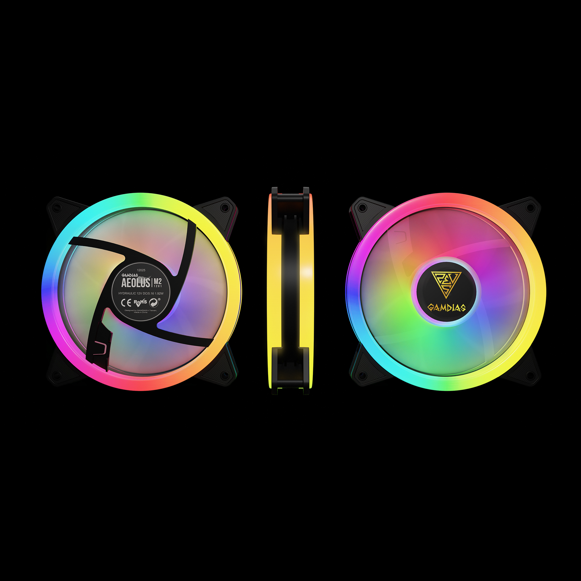 新品 GAMDIAS ARGB 120mmFAN 8個セットM2-1204R AEOLUS M2-1204R WH｜GAMDIAS