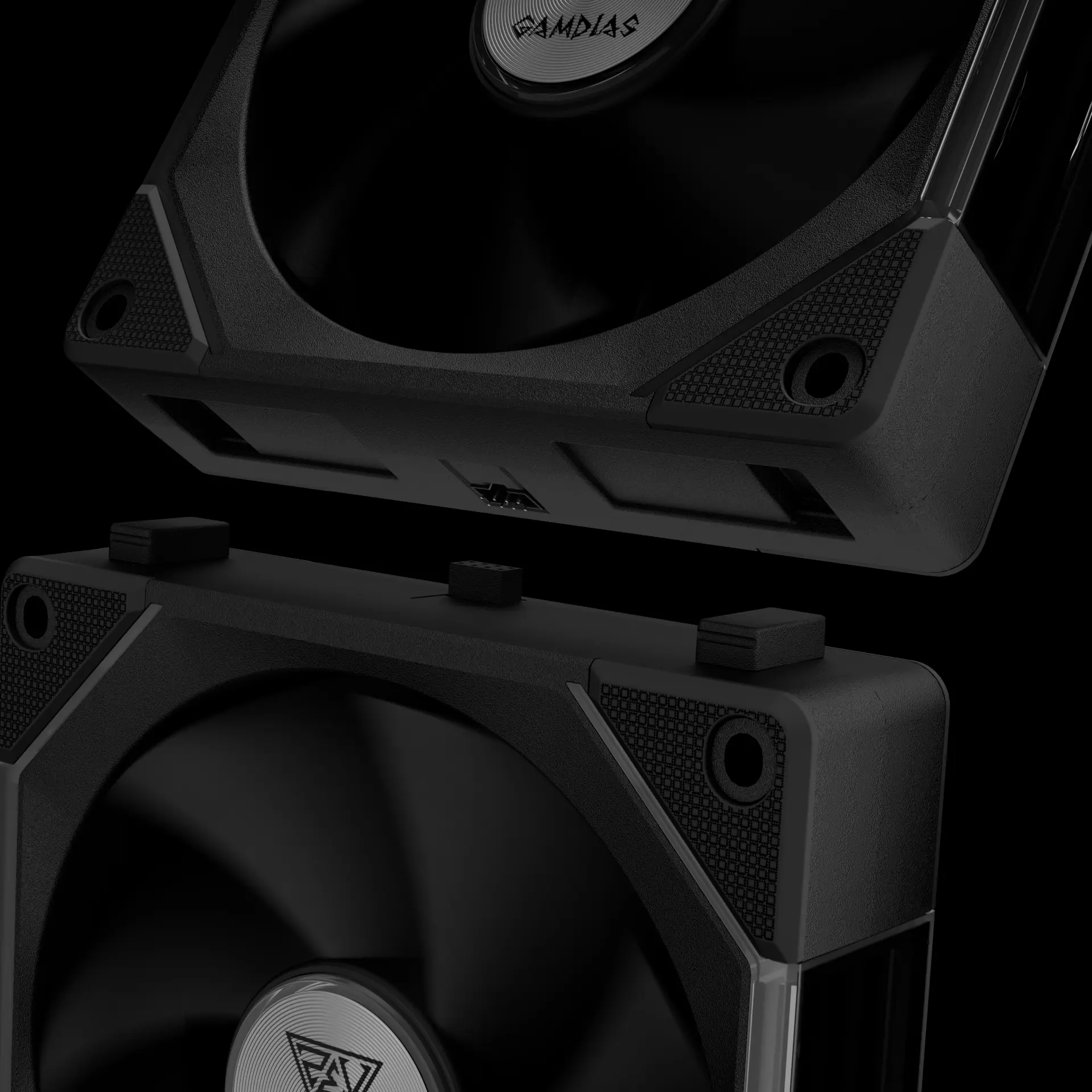 Kit De 3 Ventiladores GAMDIAS Aeolus M2-1203 Lite Rgb / 120MM / 1200 Rpm / 46.7 Cfm / Negro