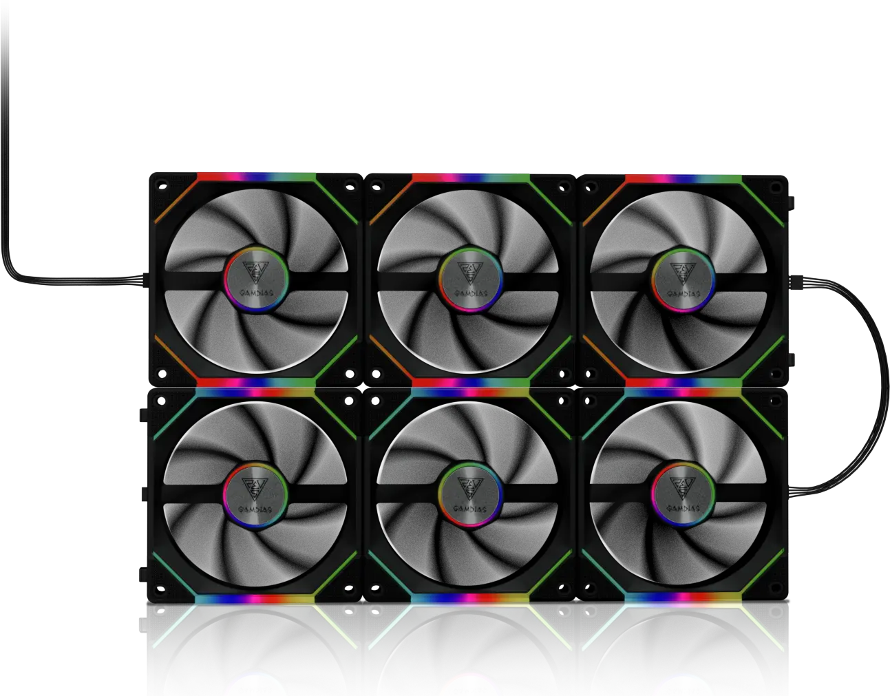 AEOLUS P2-1203U ARGB PWM 120mm Fan Pack | GAMDIAS