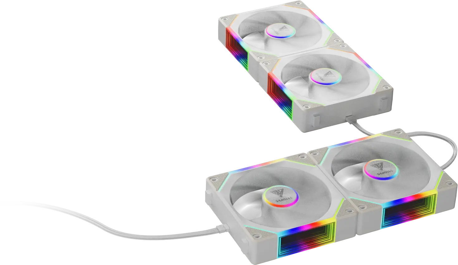 AEOLUS P2-1203 WH ARGB PWM 120mm Fan Pack | GAMDIAS