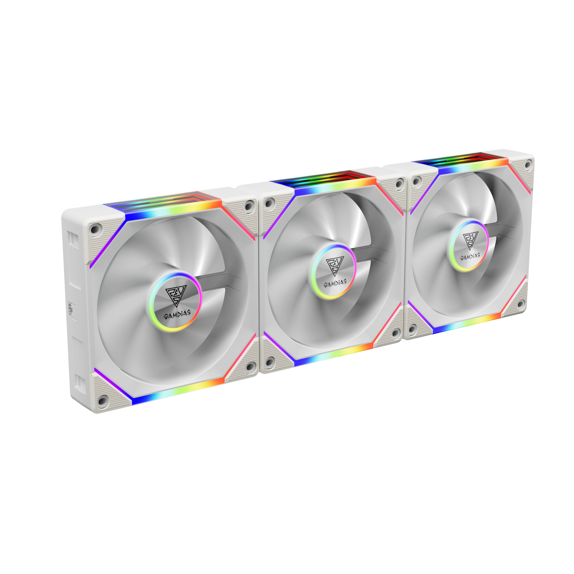 GAMDIAS ゲーミングファン AEOLUS P2-1203 30mm厚　8個 AEOLUS P2-1203 ARGB PWM 120mm Fan Pack | GAMDIAS