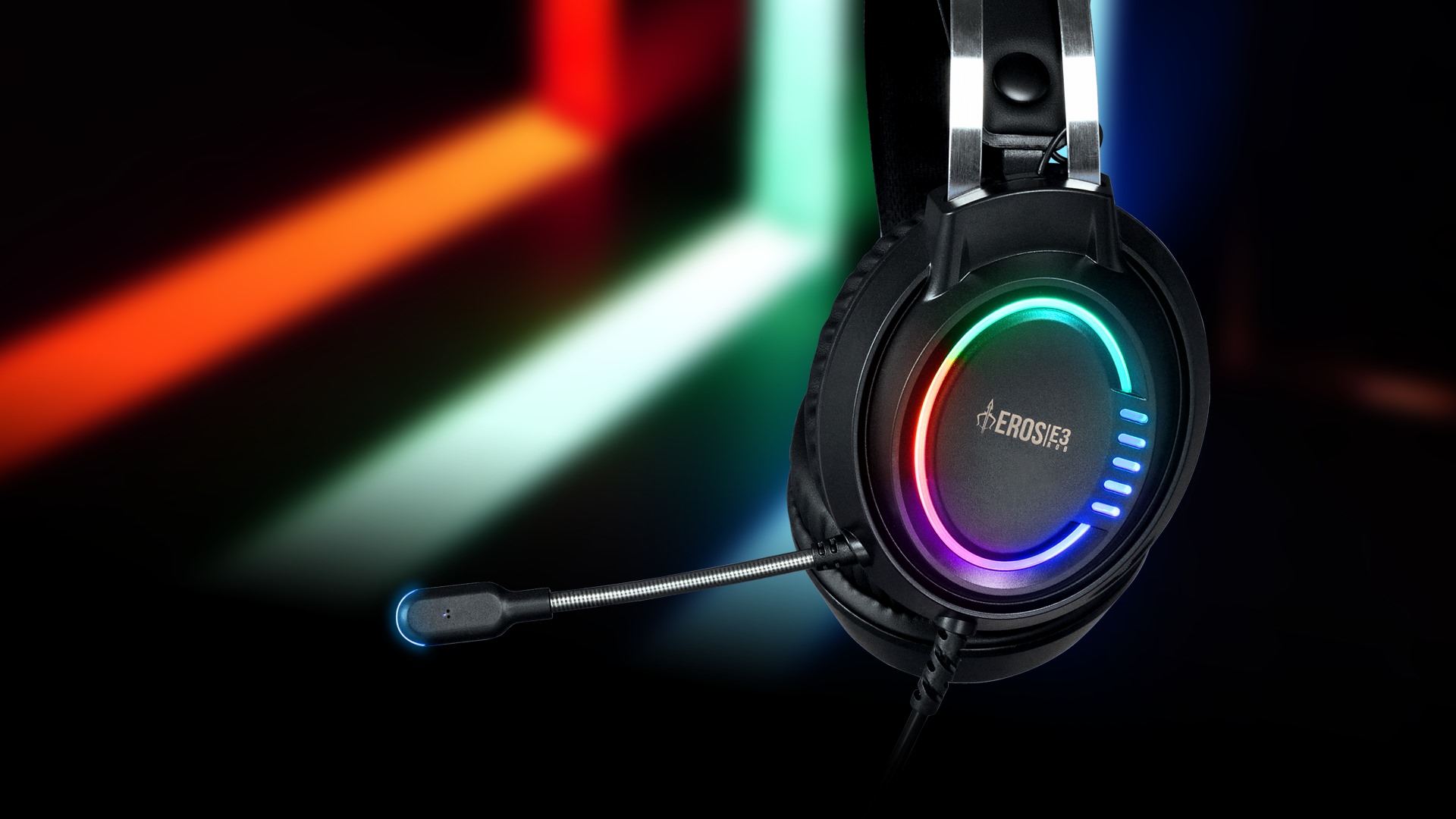 Gamdias Eros E3 RGB Gaming Headset (Black) - Green Apple Compunet