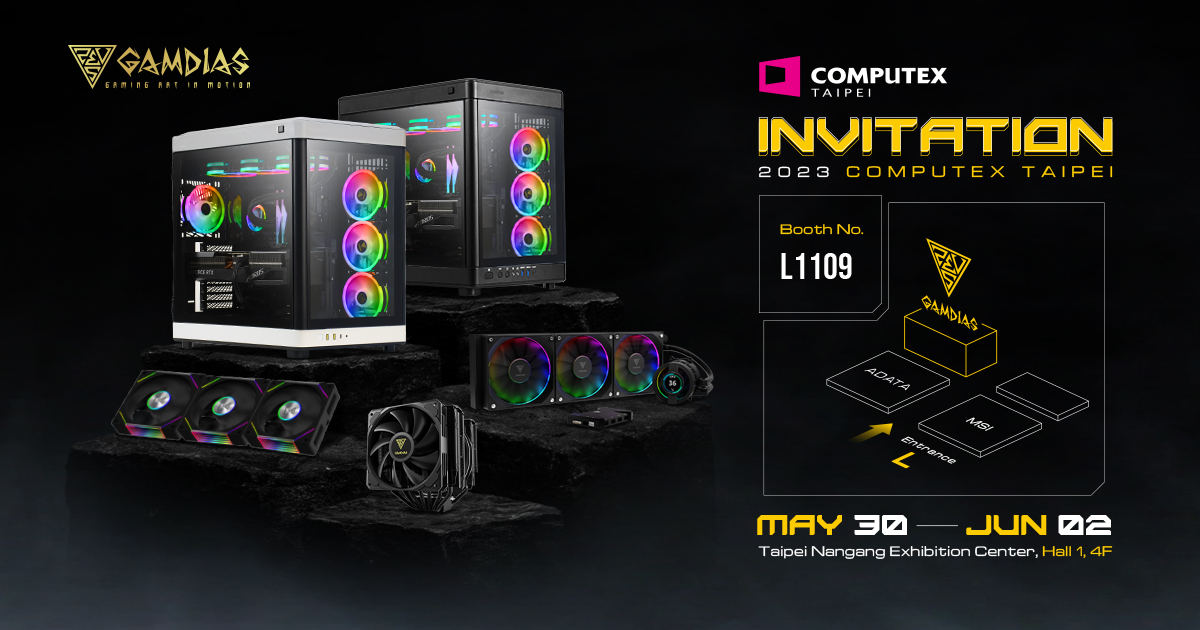 GAMDIAS TO SHOWCASE EXCLUSIVE PC CASES AND COMPONENTS AT COMPUTEX 2023