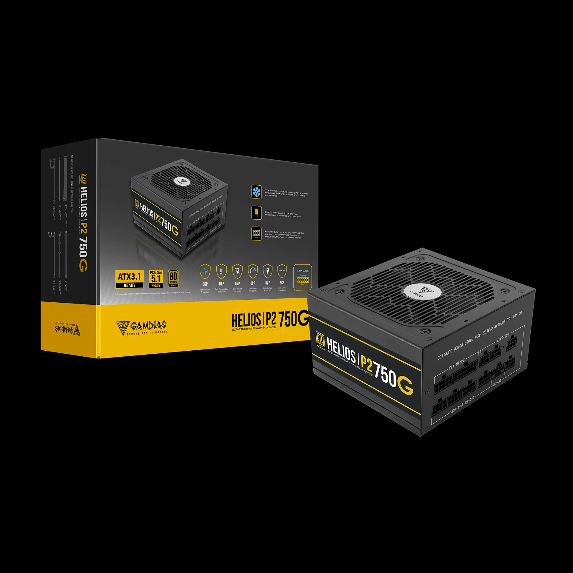 HELIOS P2-750G V2 80 PLUS Gold Power Supply | GAMDIAS