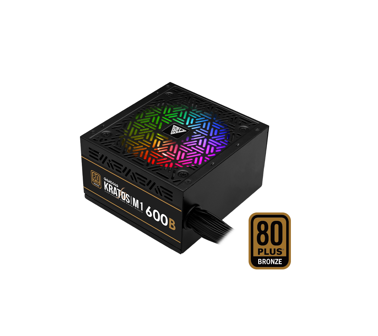 Alimentation PC RGB / PSU 600 Watt BRONZE – Gamdias KRATOS M1-600B